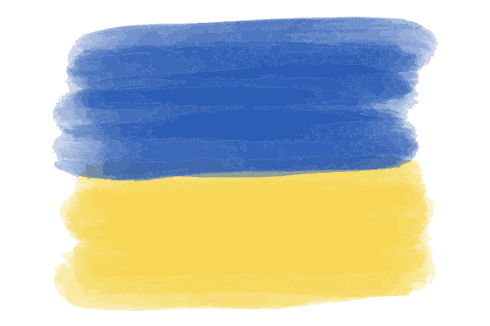 Wellenf&ouml;rmiger Farbverlauf in Blau und Gelb, inspiriert von der Nationalflagge der Ukraine.
