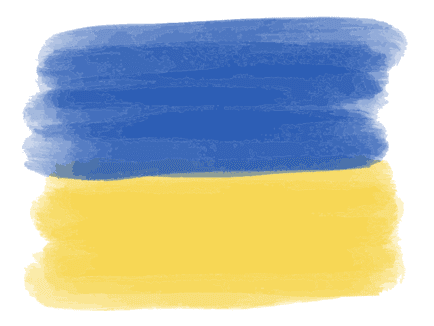 Wellenförmiger Farbverlauf in Blau und Gelb, inspiriert von der Nationalflagge der Ukraine.