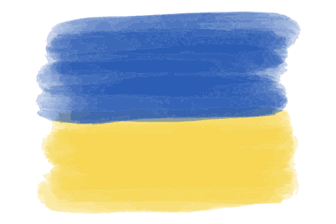 Wellenf&ouml;rmiger Farbverlauf in Blau und Gelb, inspiriert von der Nationalflagge der Ukraine.