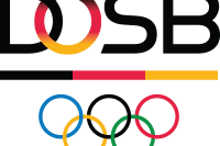 Logo des Deutschen Olympischen Sportbundes (DOSB) mit f&uuml;nf olympischen Ringen in verschiedenen Farben darunter.