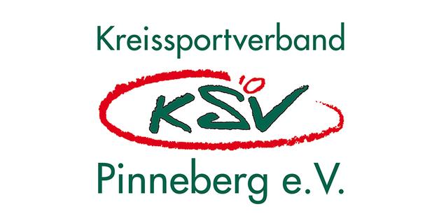 Logo des Kreissportverbands Pinneberg e.V. mit grüner Schrift und rotem Umriss.