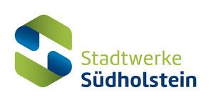 Logo der Stadtwerke Südholstein mit einem stilisierten S in Grün und Blau, darunter der Schriftzug in dunkler Schrift.