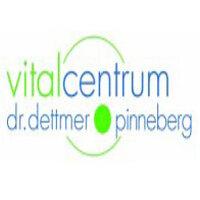 Logo des Vitalcentrums Dr. Dettmer in Pinneberg mit grün-blauer Schrift und einem grünen Punkt.