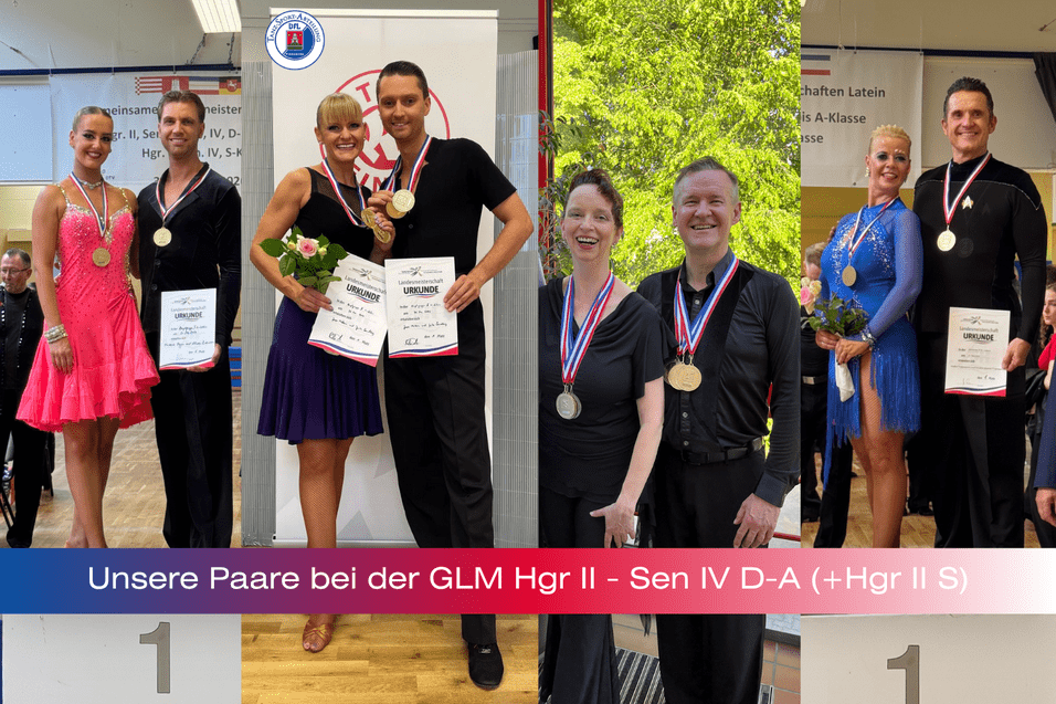 GLM Ergebnisse 2026 Collage aus mehreren Tanzpaaren