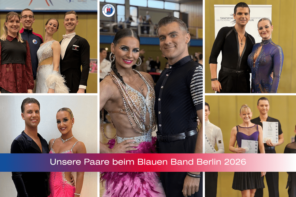 Ergebnisse Blaues Band der Spree 2026 Collage aus mehreren Tanzpaaren