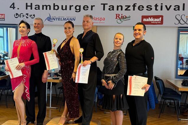 Sandra und Andr&eacute; Siegerehrung 4. Hamburger Tanzfestival